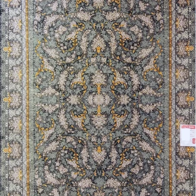 فرش ماشینی چاپی سبز ۶ متری فرشینه کد ۲۰۲